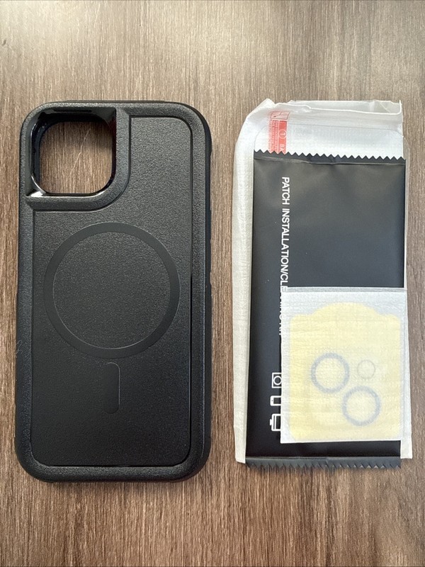 iPhone 15 Magnet Case Magnetic Dual Layer Military Grade Drop Shockproof Black
