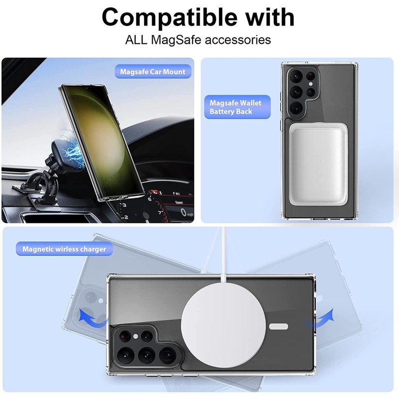 For Samsung Galaxy Note 20 Ultra Mag Safe Magnetic Case Slim Crystal Clear Cover gallery