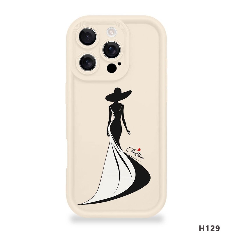 Silicone Phone Cover Customized Pretty Lady Case For iPhone 17e 15 14 16 Pro Max gallery