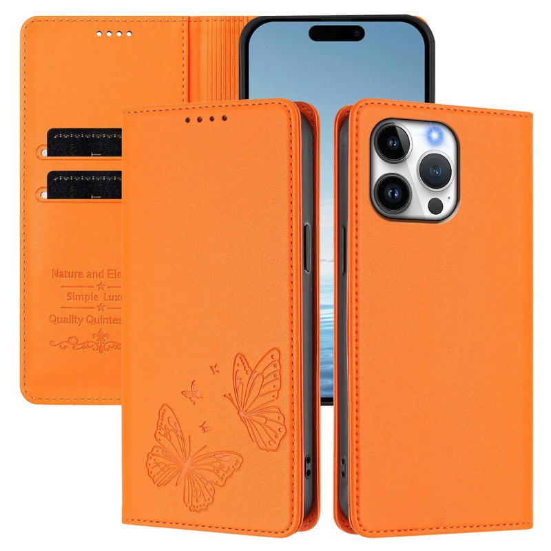 Magnetic Leather Butterfly Wallet Case For Various Phone Flip Stand Bag Cover gallery