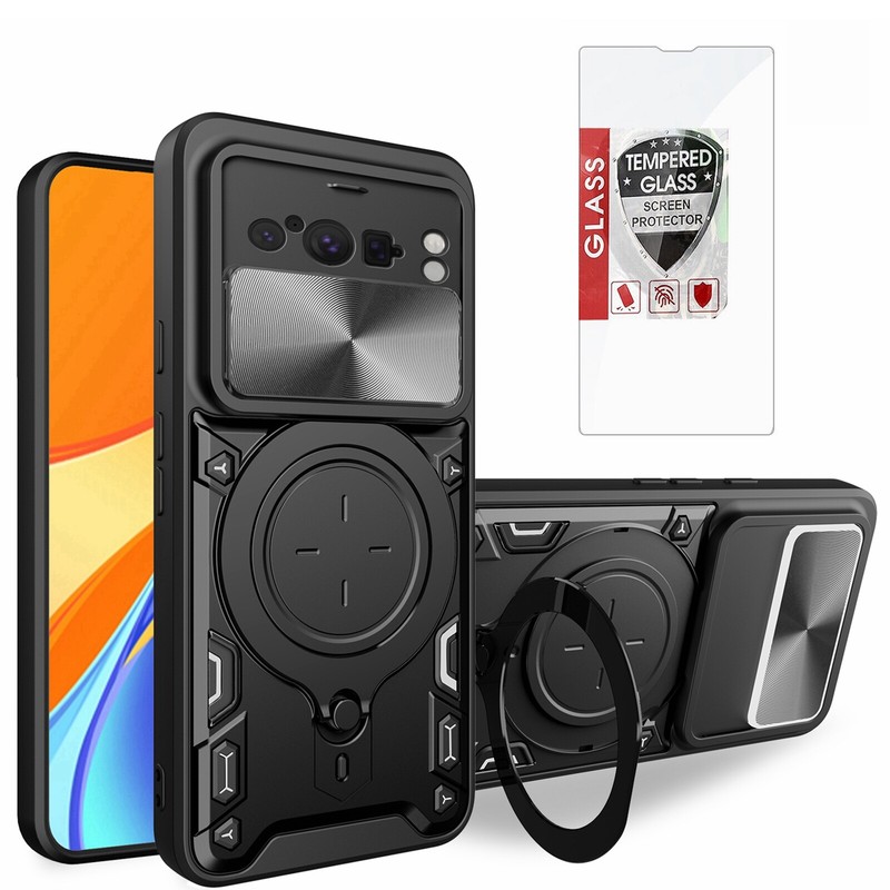 For Google Pixel 8/Pixel 8 Pro Rugged Shockproof Case Cover + Screen Protector