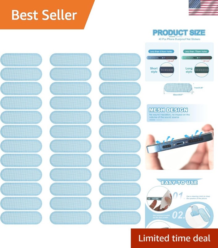 Universal Speaker Mesh Stickers – 40 Pcs Anti-Dust Protectors for Phones