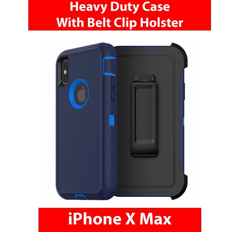Heavy Duty Case Cover Kickstand Belt Clip Holster For iPhone X Max XS Max 6.5‑in