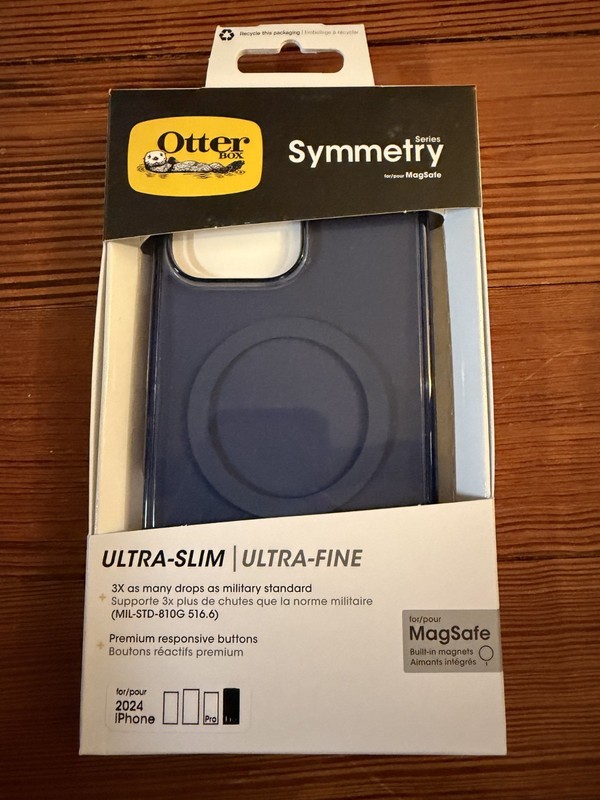 OtterBox Symmetry Series Case w/ MagSafe for Apple iPhone 16 Pro Max – Blue Bear