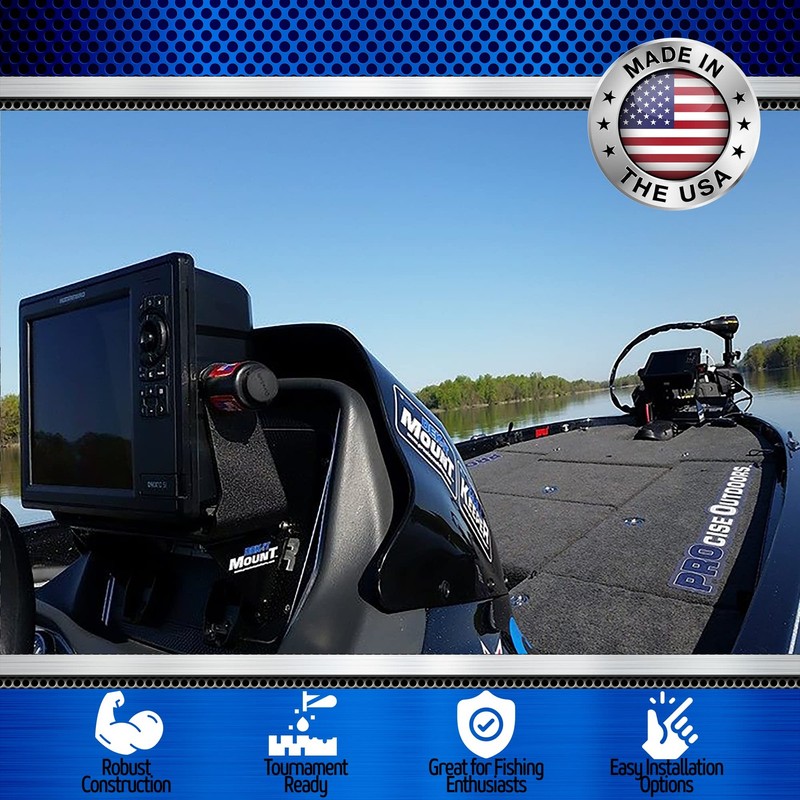 Angled Fish Finder Deck Mount by PROcise Outdoors, Marine-Grade Aluminum Boat... gallery