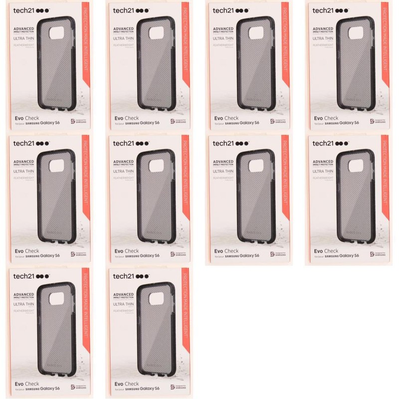 lOT OF 10 Tech21 Case Samsung Galaxy S6 – Smokey Black Smokey Grey Galaxy S6