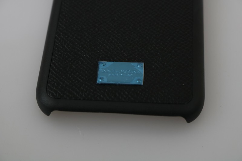 DOLCE & GABBANA Phone Case Cover Black Solid Leather Logo iPhone 6 RRP $300 gallery