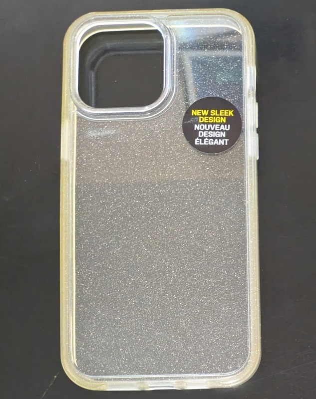 🛡️ OtterBox iPhone 14 Pro Max Symmetry Series Case – Stardust Yellow Glitter