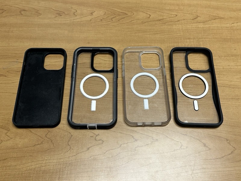iPhone 14 Pro Max MagSafe Compatible Cases Black & Clear Rigid Plastic Lot of 4