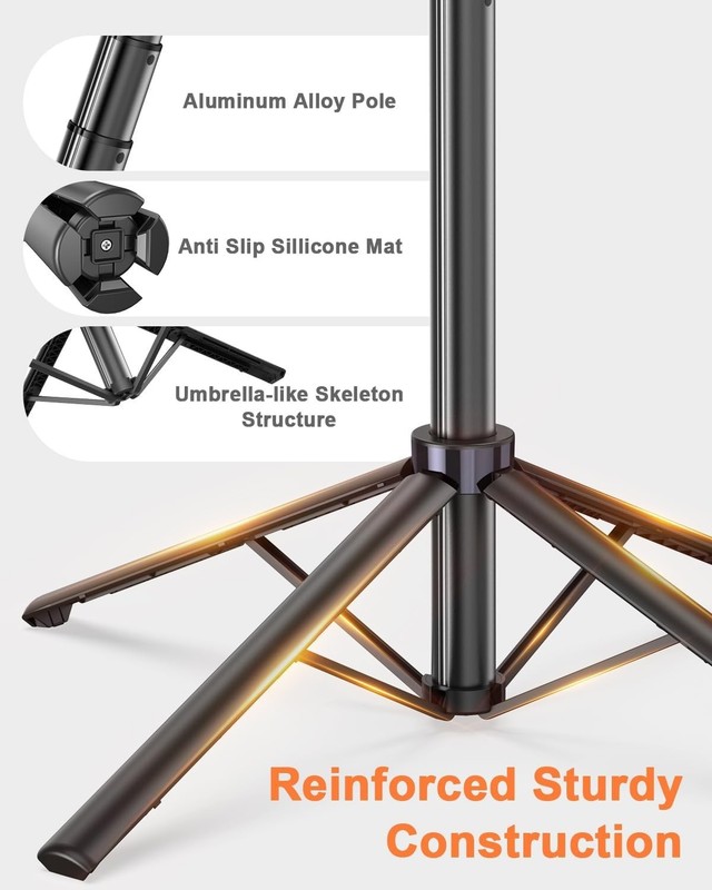 BRDOOGU 71" Phone Tripod Wireless Mic Light Auto Track gallery