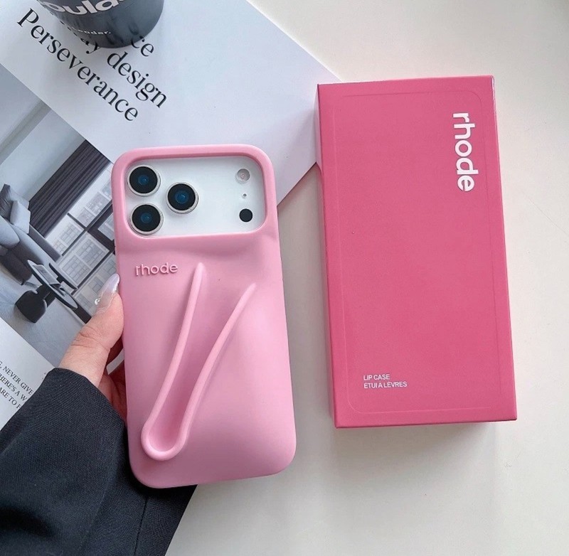 Rhode Peptide Lip-Tint Silicon Case WITH Lip Gloss iPhone 17 Air Light Pink