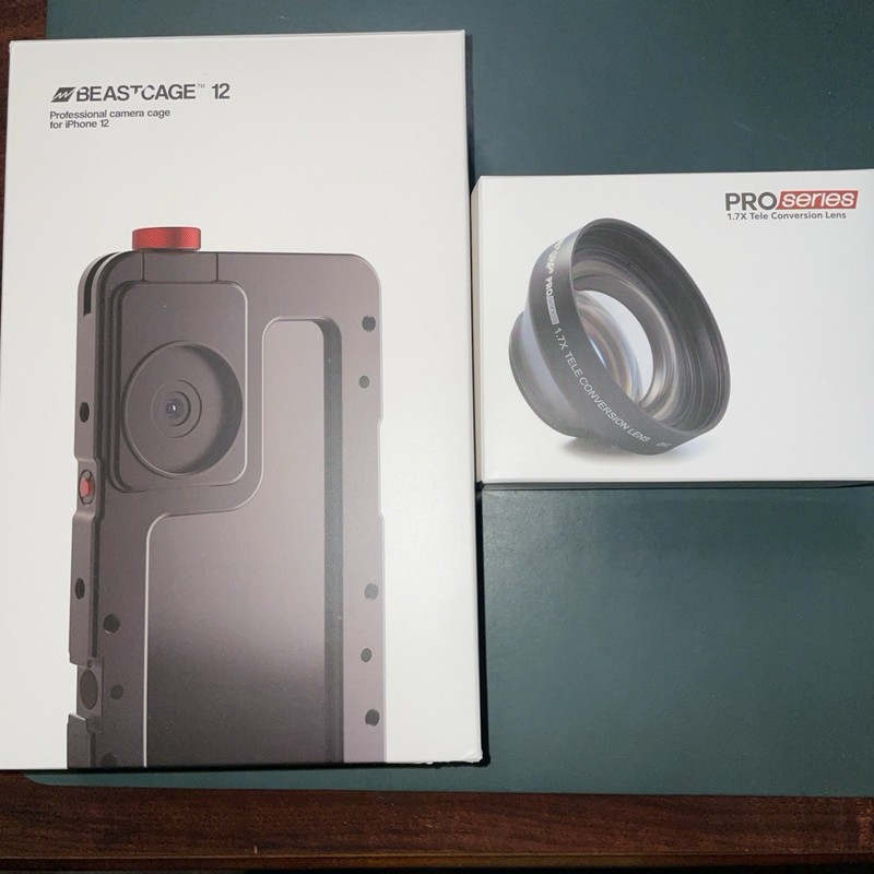 iPhone 12 Beastcage with Pro Series 1.7X Tele Conversion Lense
