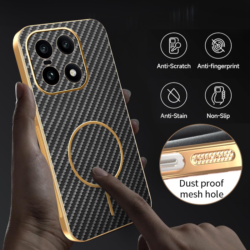 For OnePlus 15 13R 12 11 Luxury Carbon Fiber Electroplated Bumper Soft Case gallery