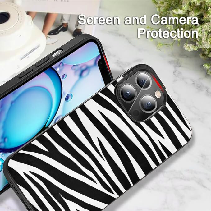 Phone Case, TPU Protective Case Vintage Zebra Print Scratch-Resistant Cover gallery