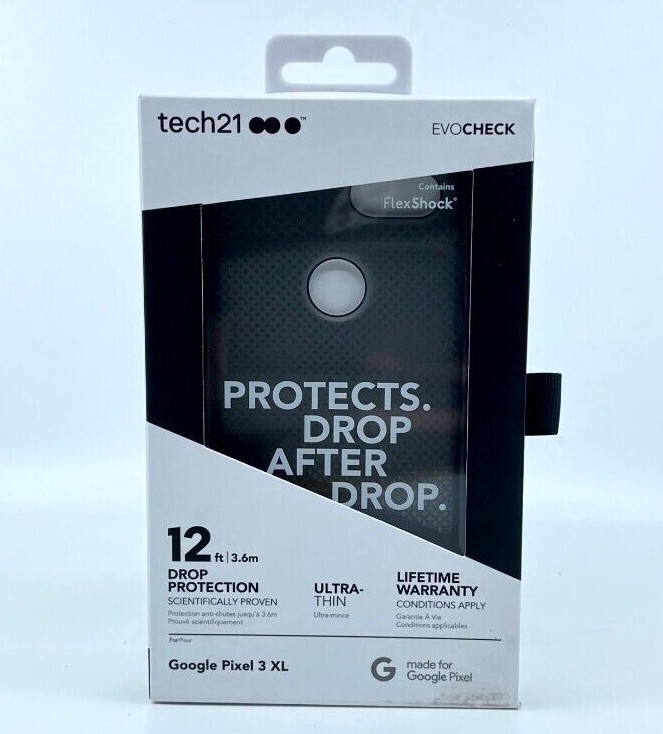Tech21 Evo Check Protective Case with Drop Protection for Google 3 XL - Black