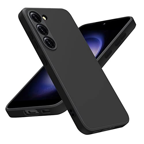 Case for Samsung Galaxy S23 (Only), Stylish Liquid Silicone Slim Full Black