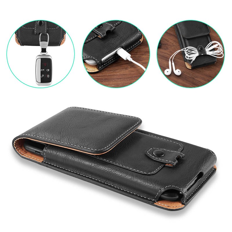 Vertical Cell Phone Belt Clip Holster Pouch Buckle Wallet Card Holder Case Cover gallery