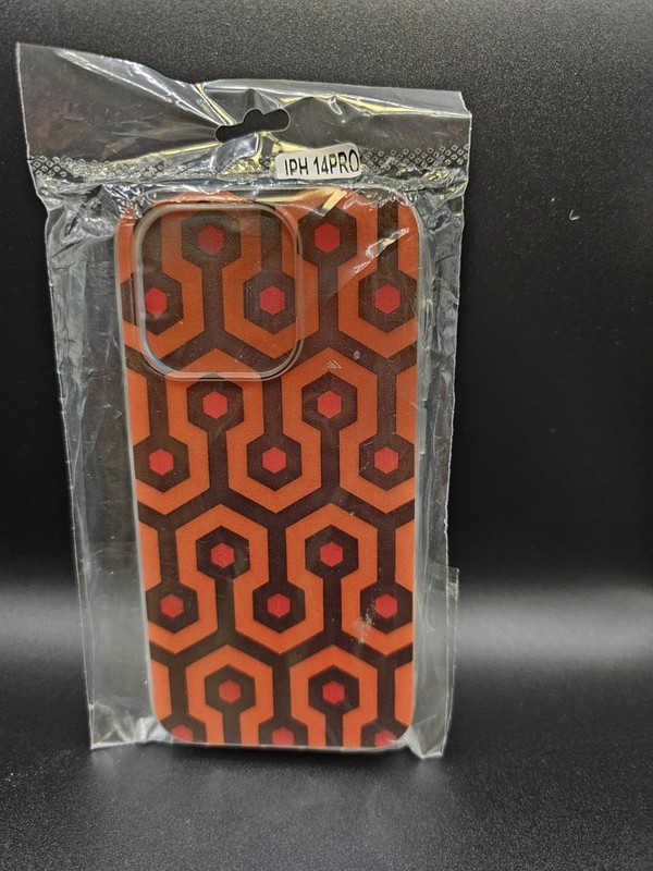 Silicone Case Compatible With IPhone 14 Pro, Red And Orange Geometric Shapes