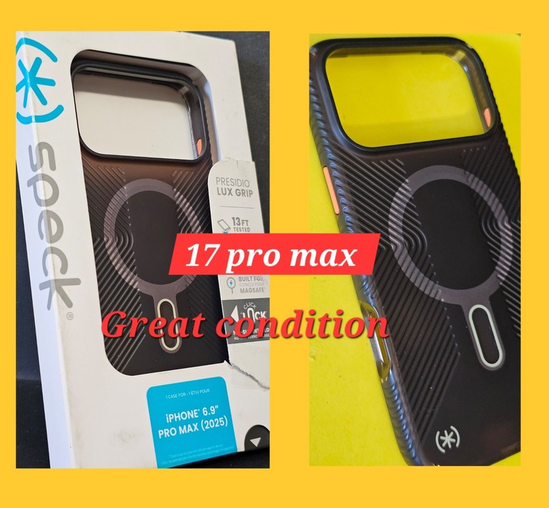 Speck – Presidio Lux Grip with MagSafe Case for Apple iPhone 17 Pro Max – Brown