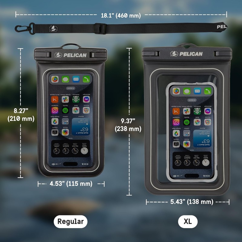 Pelican 4 Pack Marine IP68 Waterproof Phone Pouch Floating Regular Size gallery