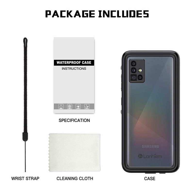 Lanhiem for Samsung Galaxy A51 Case, IP68 Waterproof Dustproof with Built-in ... gallery