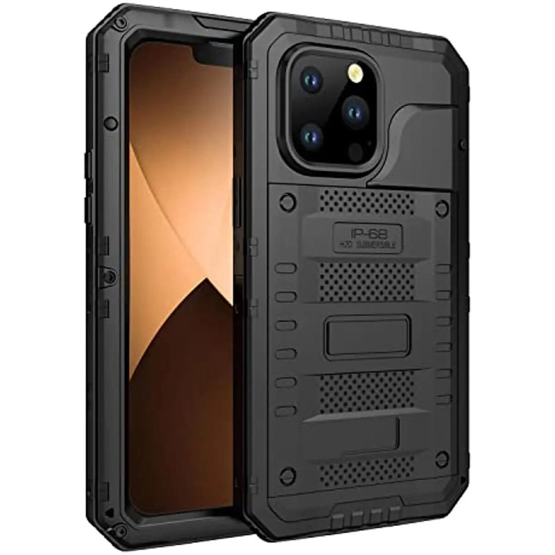 Armor Diving Waterproof IP68 Metal Phone Case For iPhone 12 13 14 15 Pro Max gallery