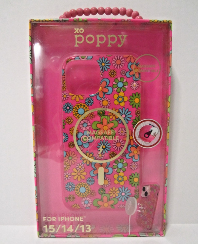 xo Poppy Magsafe Compatible for iPhone 15/14/13 Multicolored Flowers NIB B58