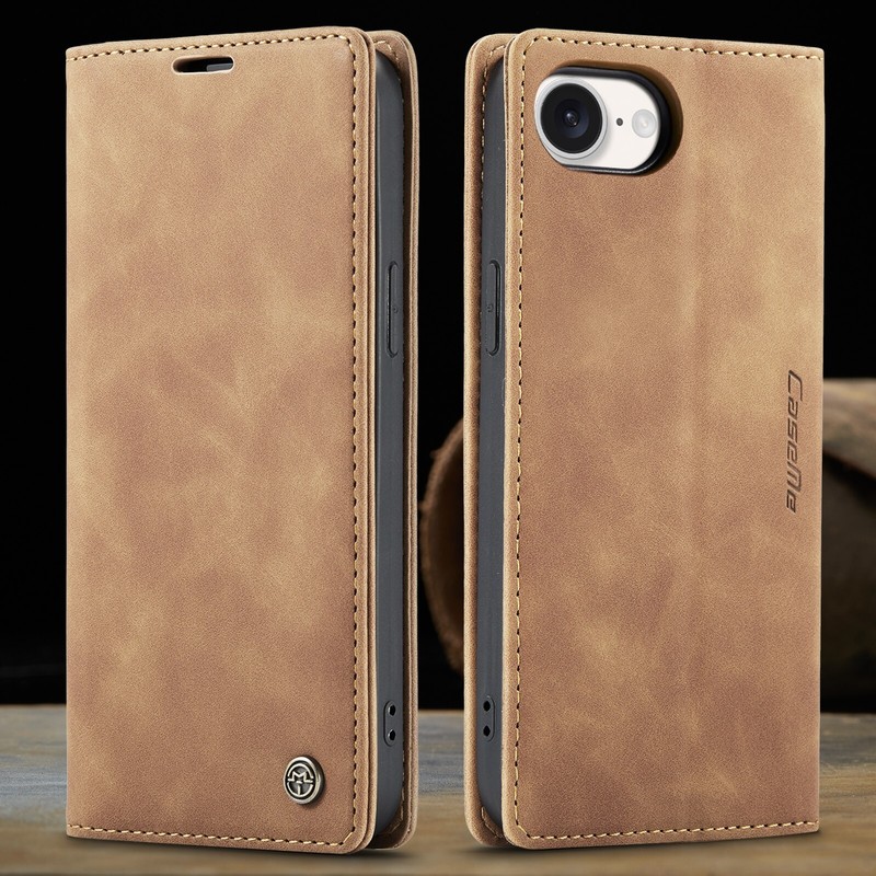 CaseMe For iPhone 16E Luxury Flip Wallet PU Leather Phone Case Card Stand Cover