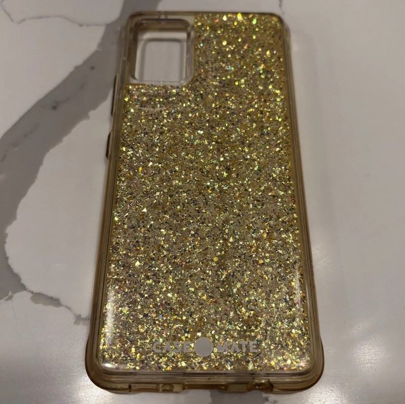 Case-Mate Twinkle Stardust Phone Case Samsung Galaxy S20 5G Gold Glitter Sparkle