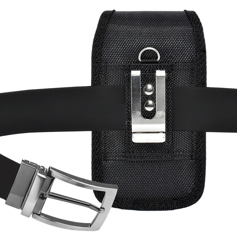(2XL) CELL PHONE VERTICAL RUGGED POUCH WITH METAL CLIP BELT LOOP HOLSTER gallery