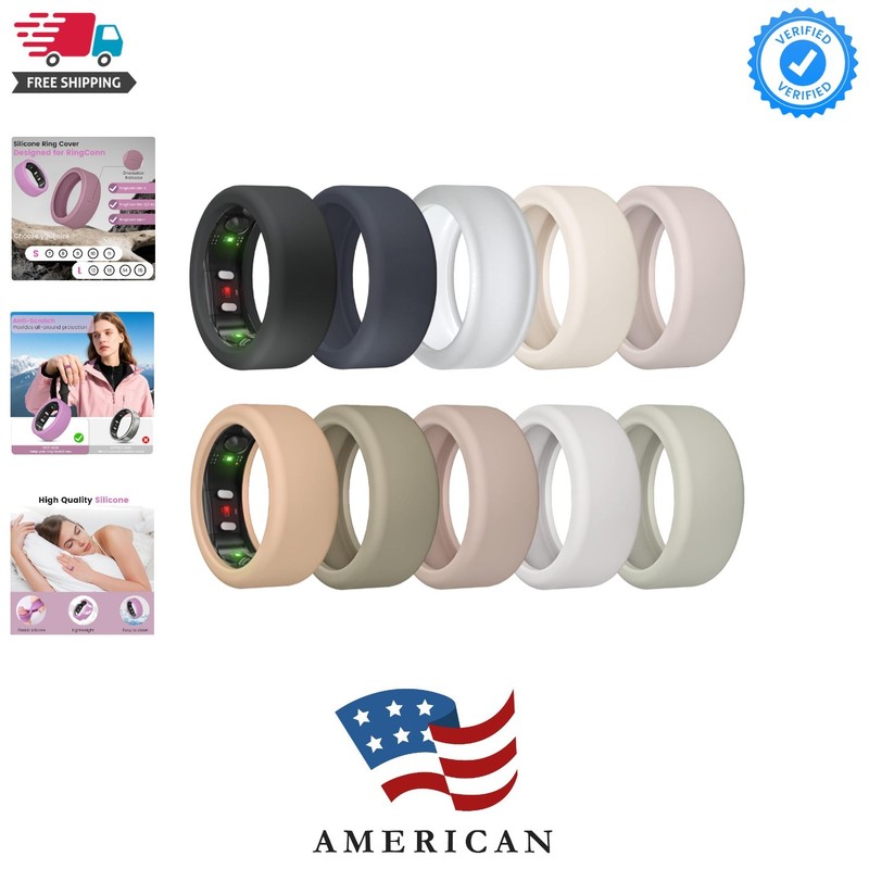 10 Pack Ring Cover for RingConn Gen 3/ Gen 2, Elastic Silicone Ring Protector…
