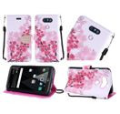 GSA Folio Flip Cherry Blossom Wallet Case For LG V20 – Pink/White
