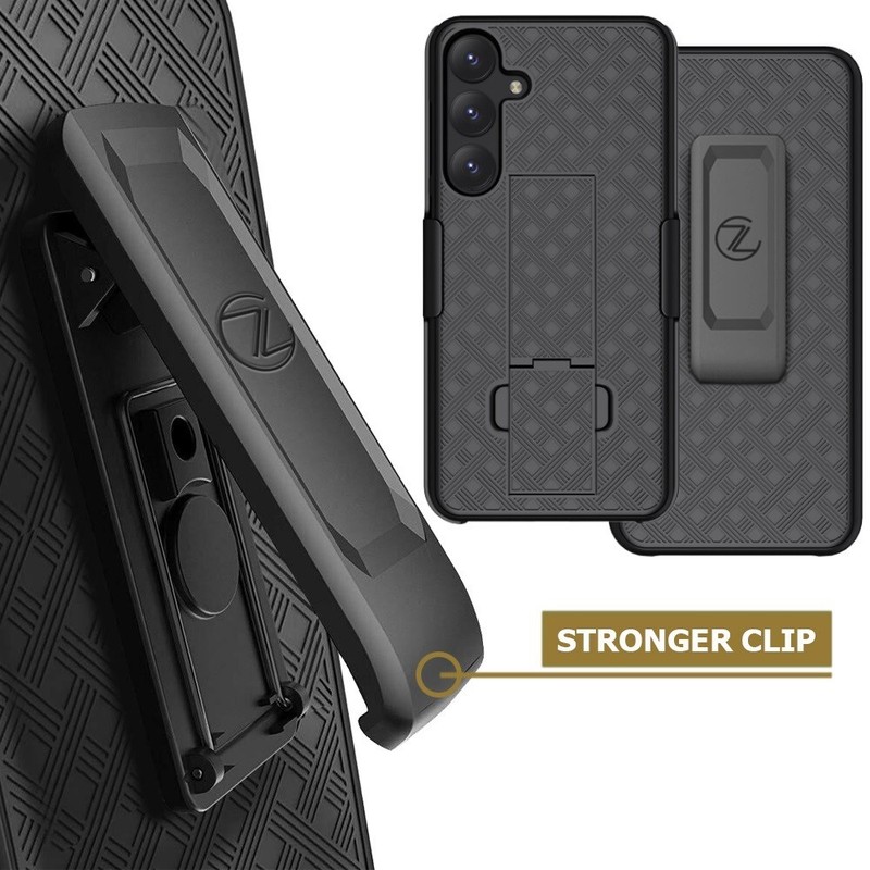 for Samsung Galaxy S25, S25 ULTRA 5G Slim Strong Belt Clip Holster Black Case