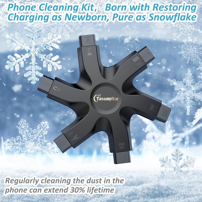 iPhone Cleaning Kit Port Cleaner Repair & Restore Tool for iPad Shadow Black gallery