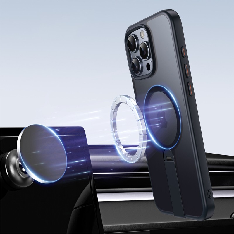 Slim Mag-Safe Case Cover with Adjustable Stand For iPhone 16 Pro Max 15 14 13 12 gallery