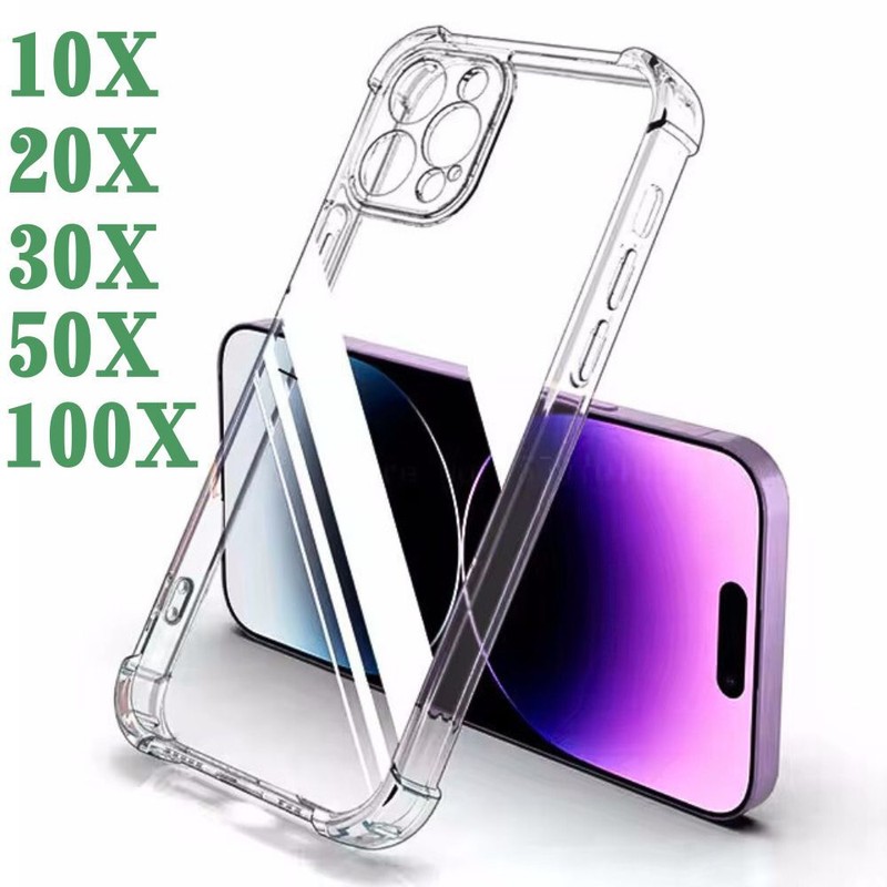 Shockproof Clear Silicone Soft Case For iPhone 16 15 14 14 13 12 11 Pro Max Lot