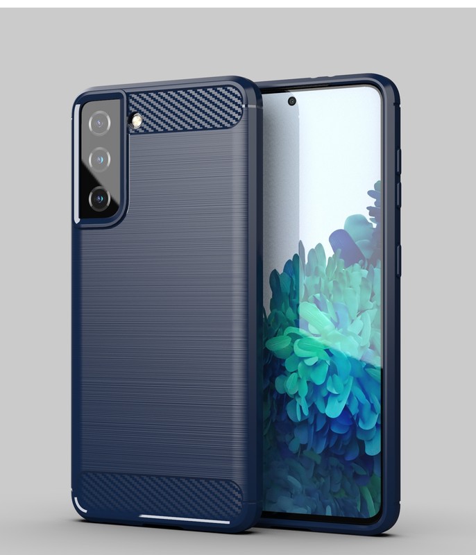 For Samsung Galaxy S21 / S21+ /S21Ultra Case Carbon Accent Shockproof Cover Case gallery
