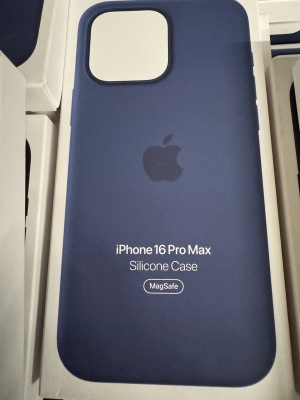 Apple Silicone Case MagSafe iPhone 16 Pro Max Phone Cover Denim Blue New