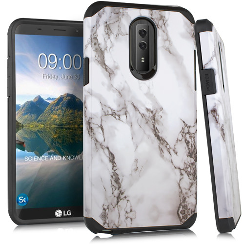 GSA Astronoot Marble Hybrid Case For LG Stylo 4 – White
