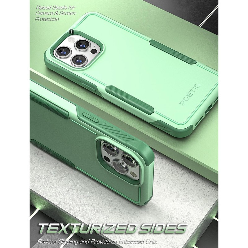 Poetic Neon Light Weight Slim Case For iPhone 15 Pro Tough Rugged Cover Mint