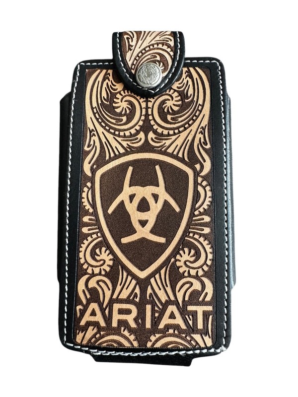Western Style Leather Phone Holster Funda celular vaquero Piel porta telefono