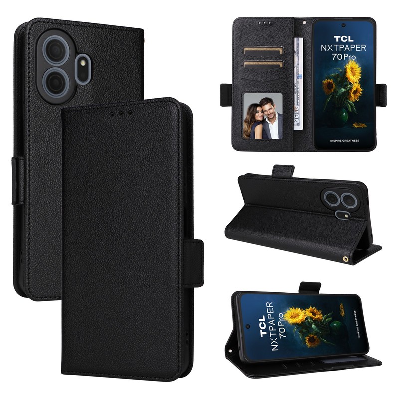 For TCL NxtPaper 70 Pro 5G, Shockproof Wallet Flip Leather Card Case Full Cover