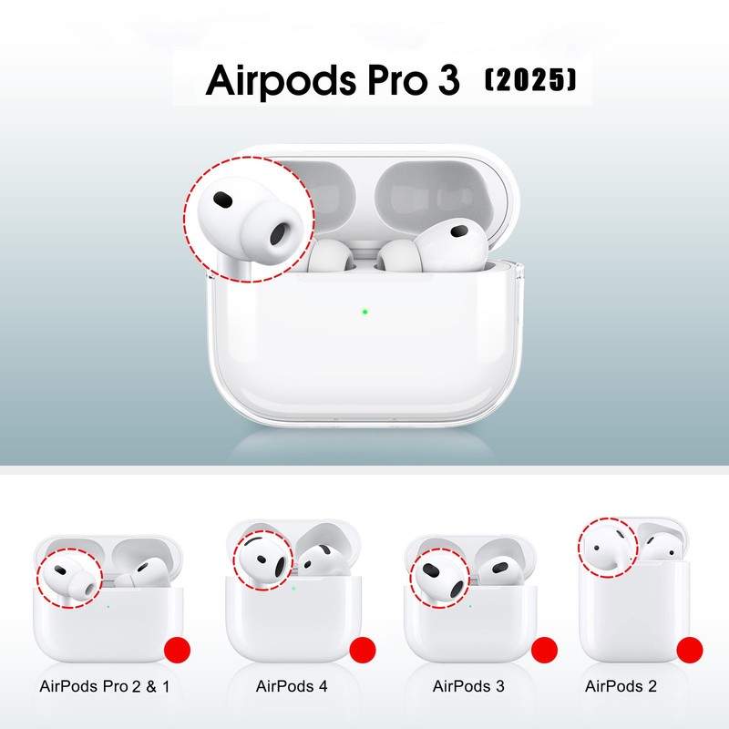For Apple AirPods Pro 3 2 Luxury Leather Shockproof Earphone Case w/Keychain gallery
