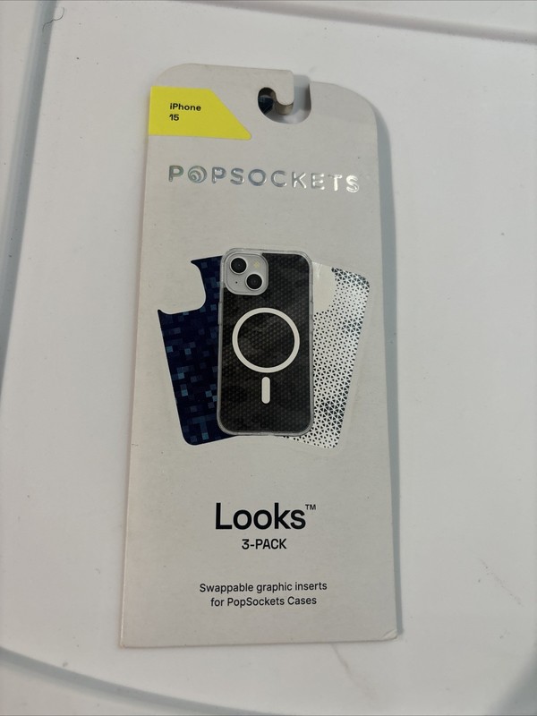 D6. Looks Popsockets Swappable Graphic Inserts LOOKS 3-pack For 15