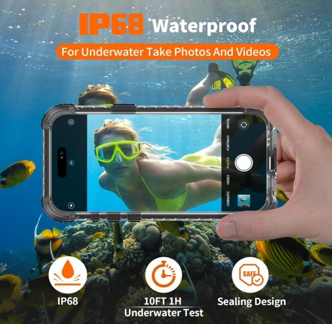 Waterproof Shockproof Case for iPhone 15 Pro Max w/Screen Protector IP68 gallery