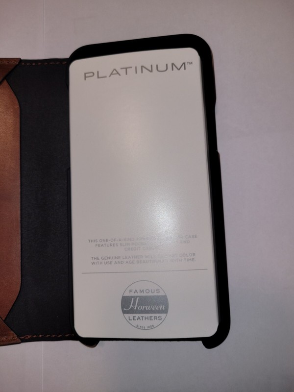 Platinum- Genuine Leather Wallet Folio for iPhone 12 & 12 Pro - Brown gallery