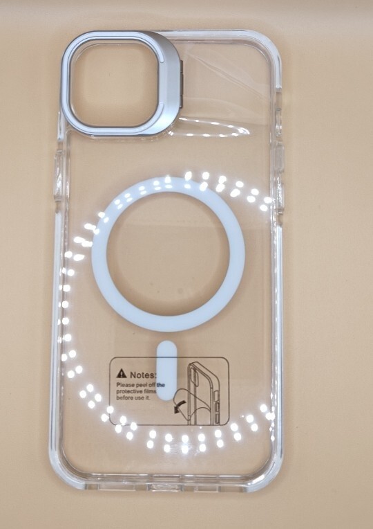 iPhone 14 Plus Slim Shockproof Anti-Yellow Magsafe Protective Clear Case-White