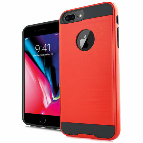 For Phone 6 Plus 7 Plus 8 Plus Slim Metallic Hybrid Case Shockproof Cover