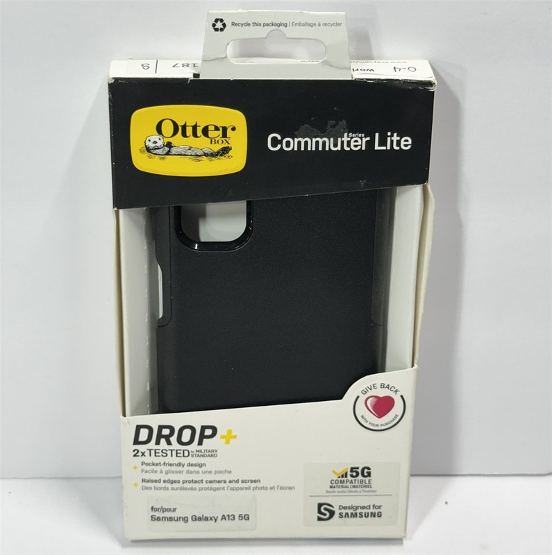 Phone Case For Samsung Galaxy A13 5G - Otter Box Commuter Lite Drop+ NOB - Black gallery