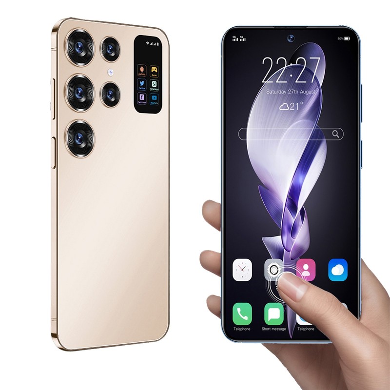 New 5G Smartphone Factory Unlocked Android 14 Cellphones Dual SIM 64GB – Gold